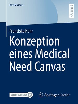 cover image of Konzeption eines Medical Need Canvas